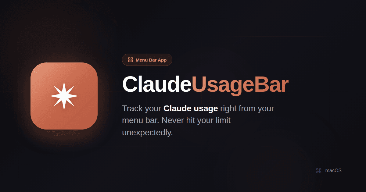 ClaudeUsageBar cover