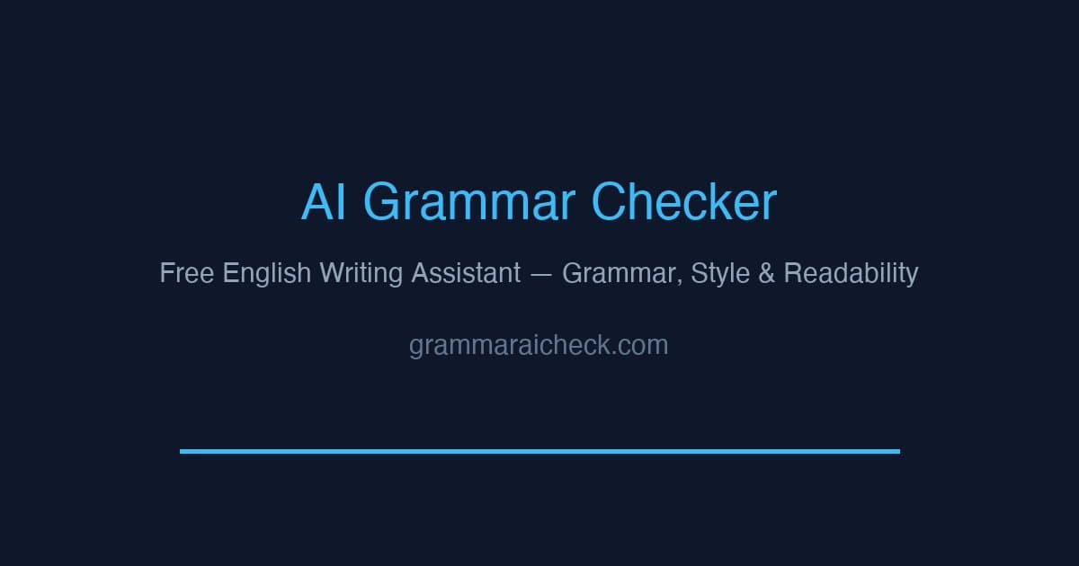 AI Grammar Checker