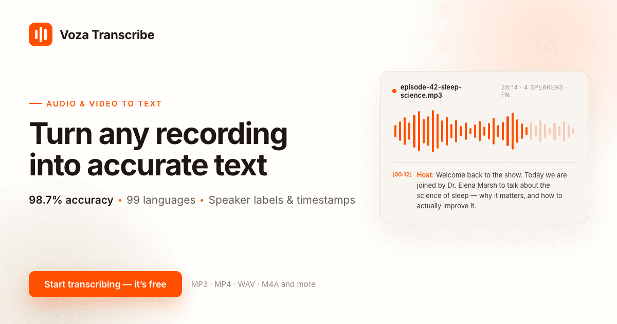 Voza Transcribe