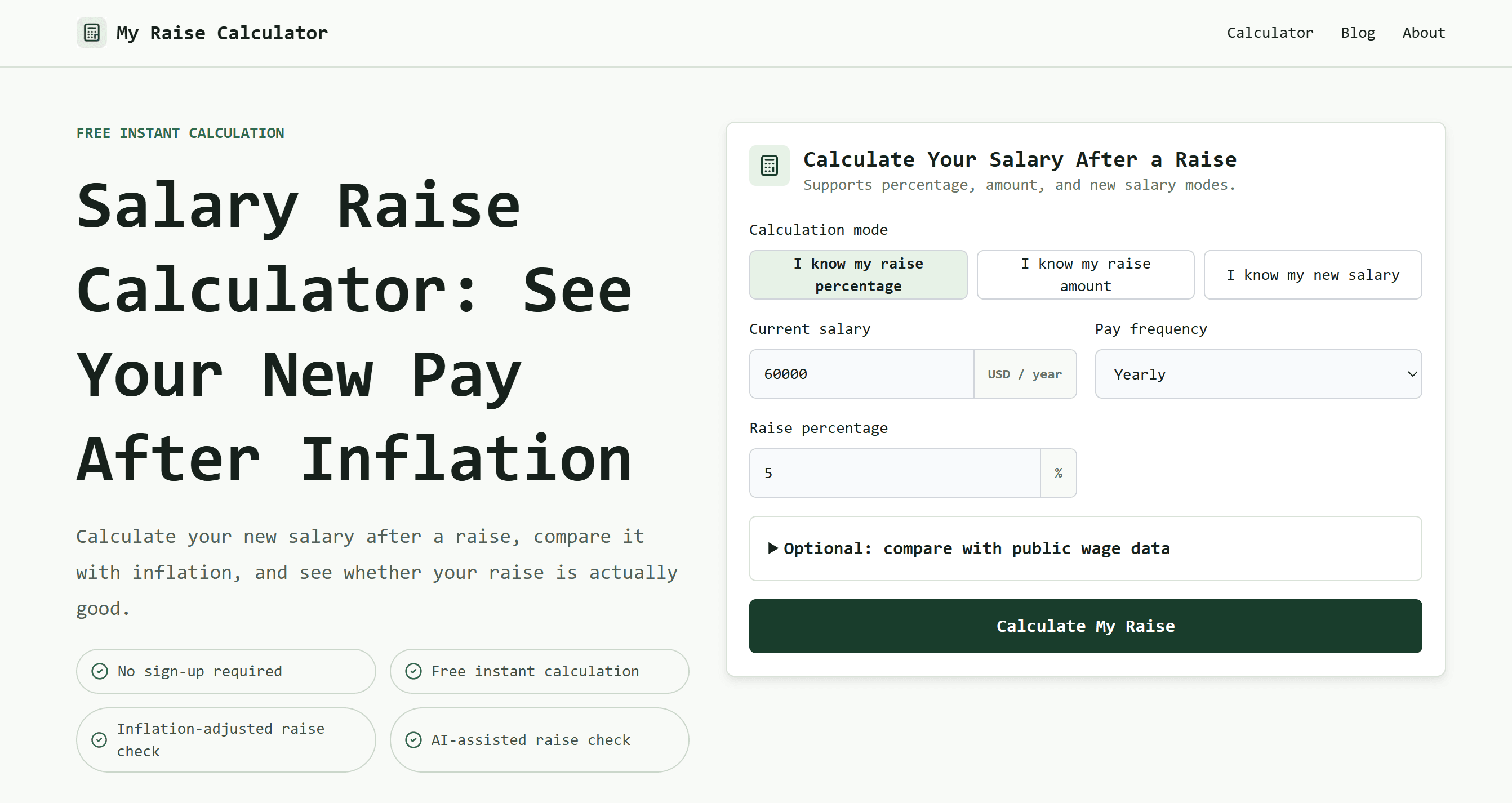 My Raise Calculator cover