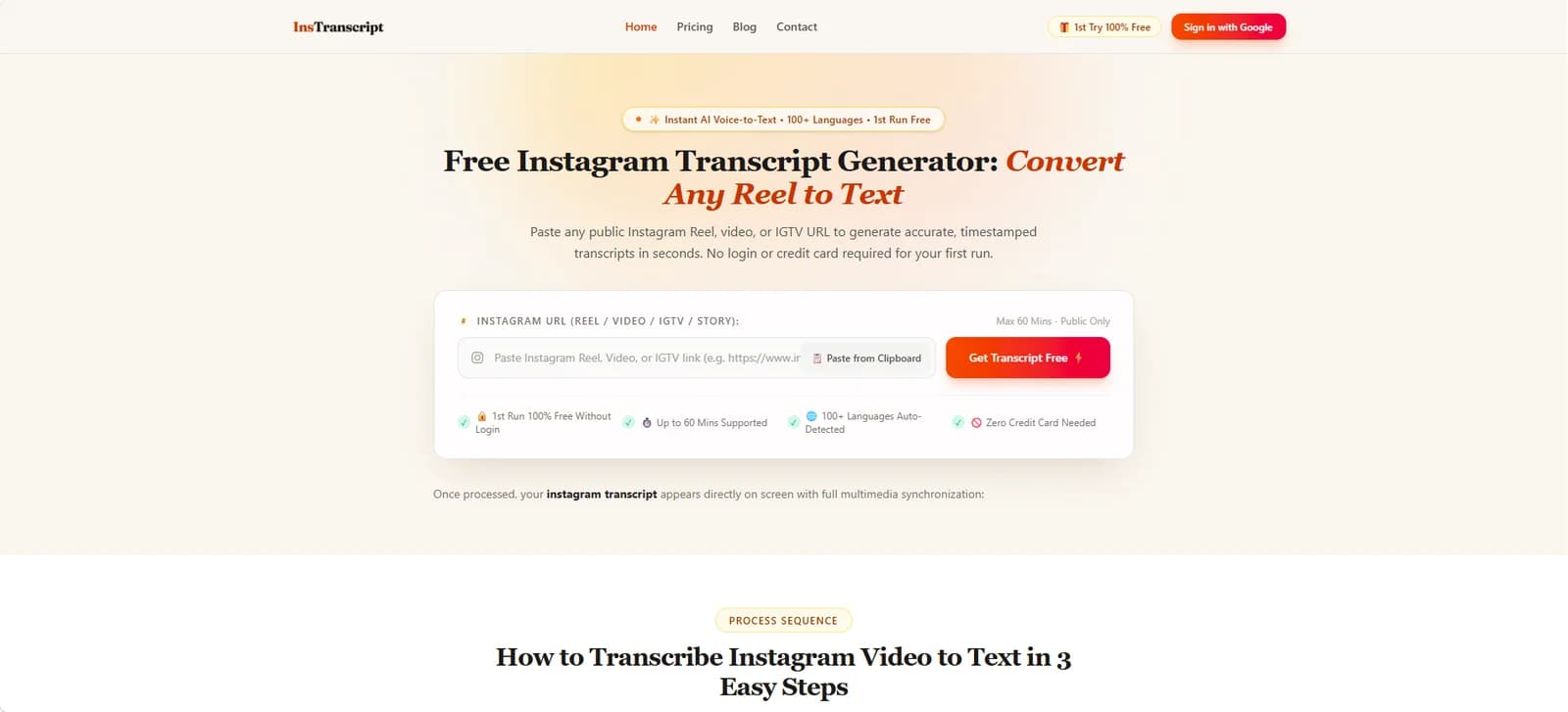 Instagram Transcript