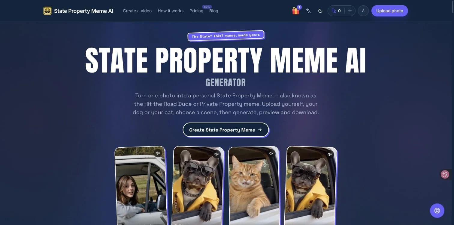 State Property Meme AI