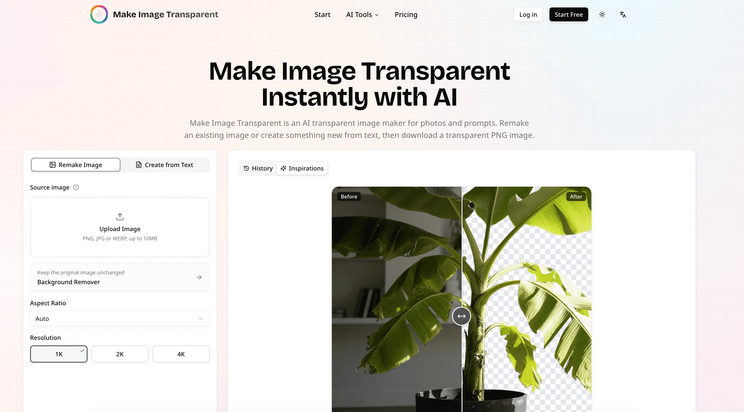 Make Image Transparent
